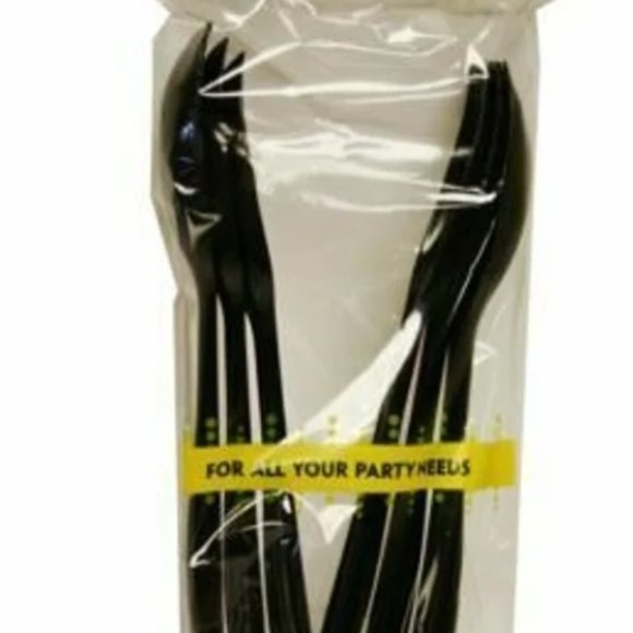 Party Essentials 10" Heavy Duty Serving Tongs - Black 3 Ct. - Picture 1 of 2